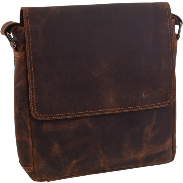 Mercucio Pánske kožené crossbody tmavohnedá 250910 47885779