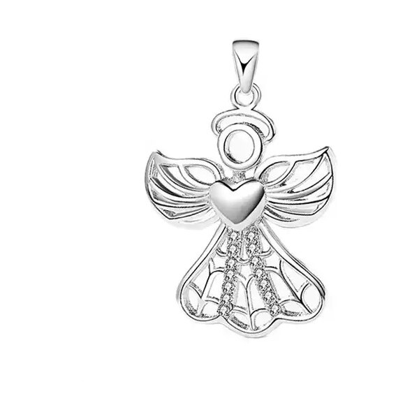 MAJYA Strieborný prívesok ANJEL so SRDCOM 10799 64581811