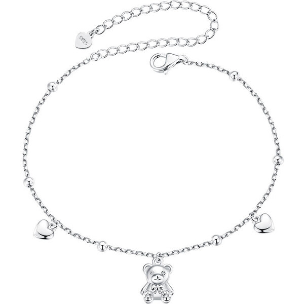 Ligot Strieborný náramok medvedík 47927863