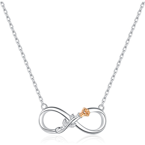 Ligot Strieborný náhrdelník nekonečná ruža 47927878