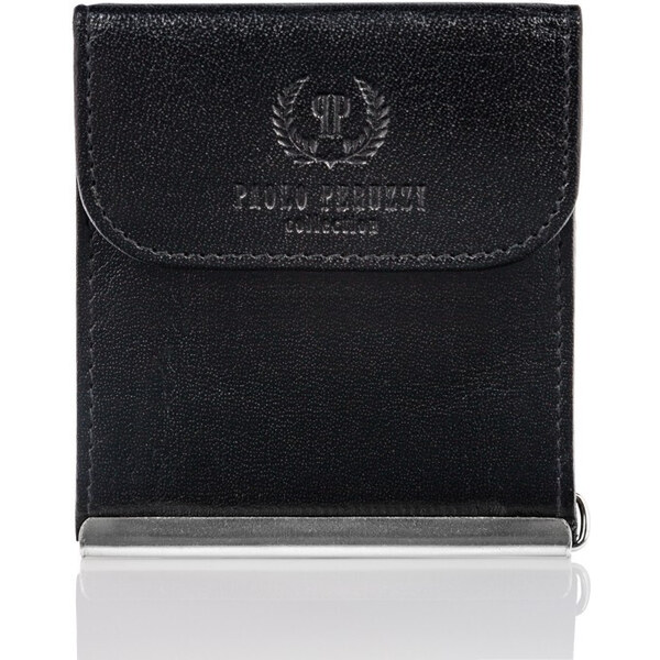 PAOLO PERUZZI Pánska kožená peňaženka T-10-BL | čierna T-10-BL 47928275