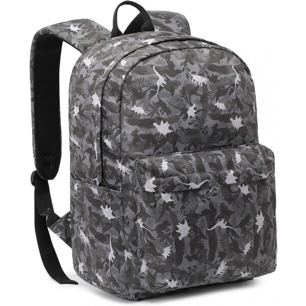 KONO Ruksak - školský s dinosaurím vzorom, šedý 47940673