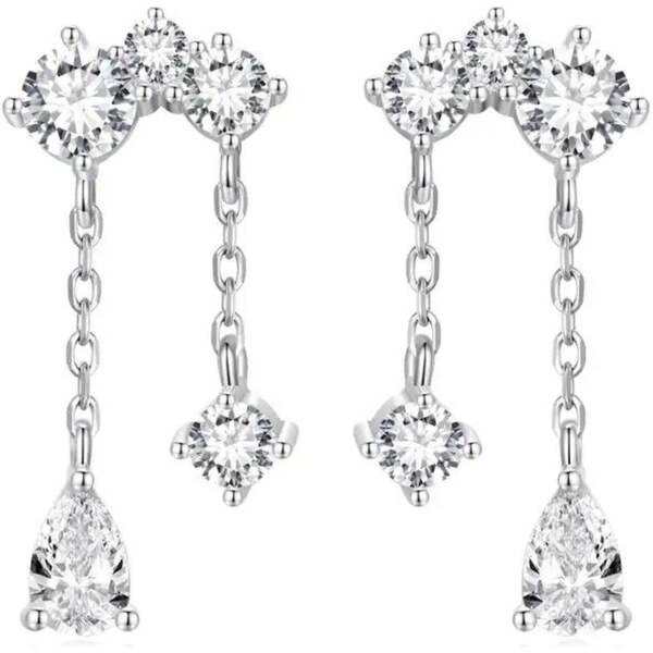 Olivie Strieborné náušnice PADAJÚCA KVAPKA 8224 47952784