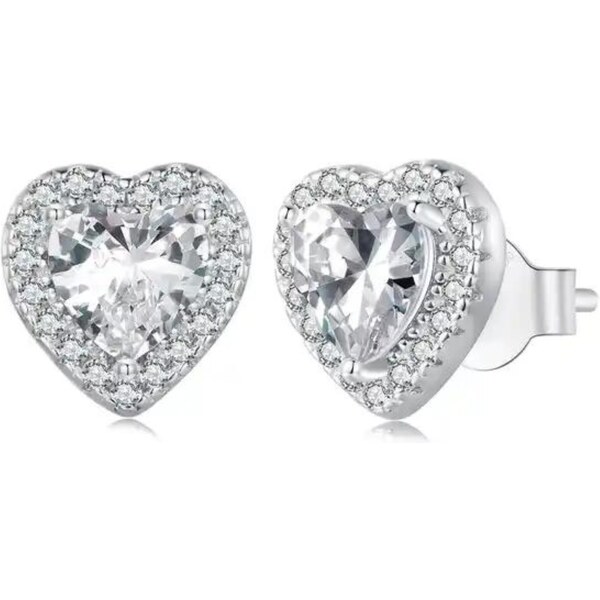 Olivie Strieborné náušnice SRDCE 8228 47978651
