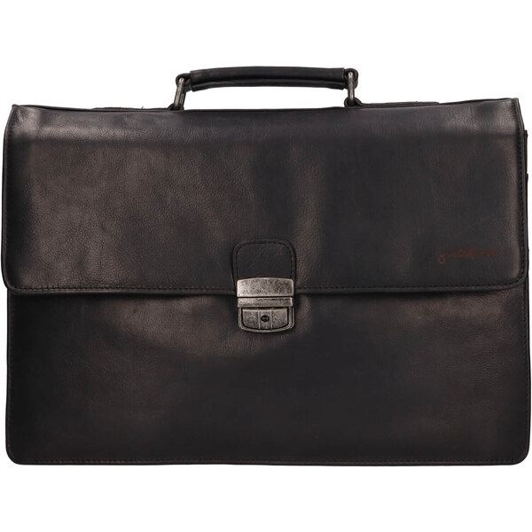 Pánska kožená aktovka Justified Oliver - čierna 48199272