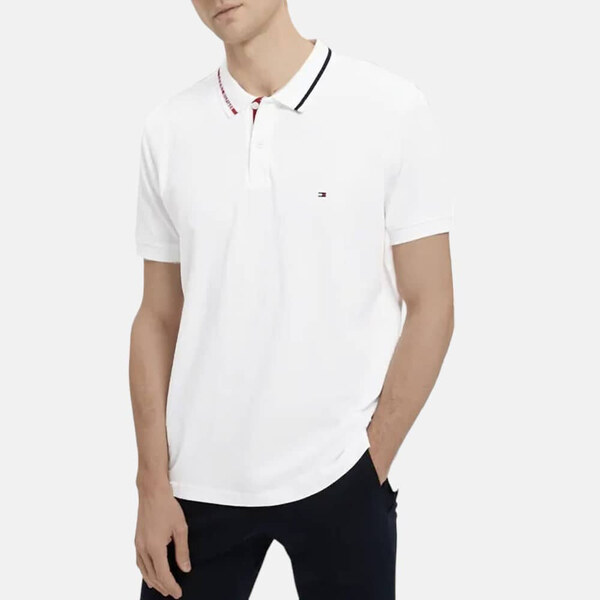 Pánské bílé polo triko Tommy Hilfiger 55677 47994564
