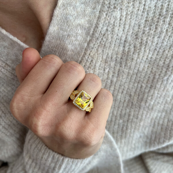 MAJYA Strieborný prsteň s kamienkom LOTTA 10730/5 64581353