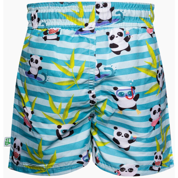 Veselé chlapčenské plavky Dedoles Panda na dovolenke (D-K-SCL-S-SSH-C 48023024