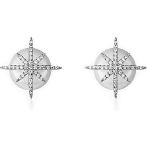 SWAROVSKI Elements Swarovski e. 2v1 náušnice Falling Stars s perlami, 48024783