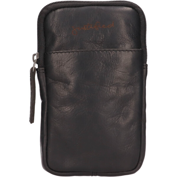 Dámska kožená crossbody kabelka na telefón Justified Dana - čierna 48199439