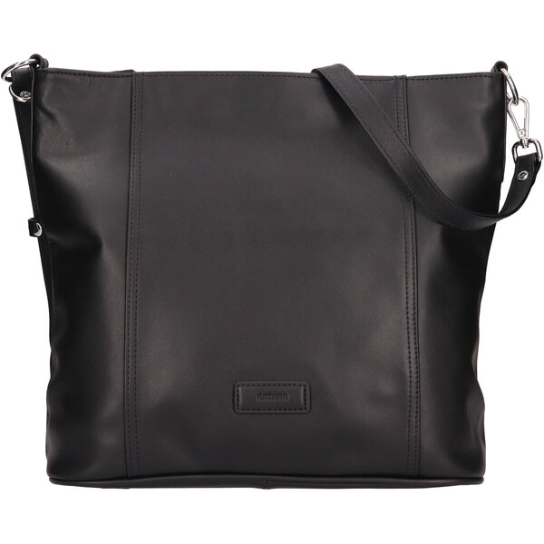 Dámska kožená kabelka cez rameno Katana Botilda - čierna 48199494