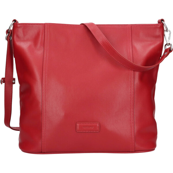 Dámska kožená kabelka cez rameno Katana Botilda - červená 48199493