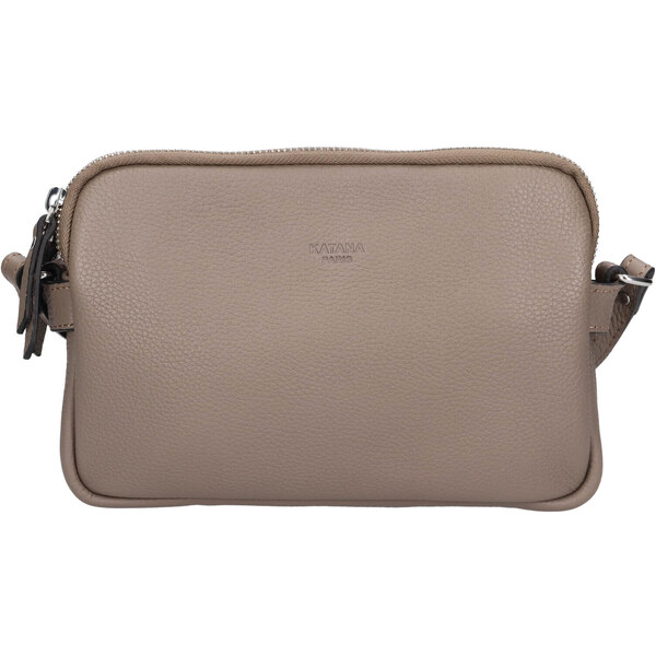 Kožená dámska crosbody kabelka Katana Francia - tmavo béžová 48199508