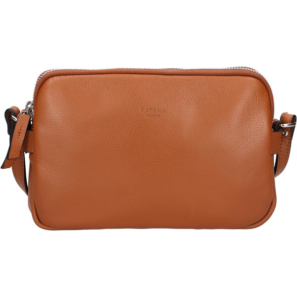 Kožená dámska crosbody kabelka Katana Francia - koňak 48199619