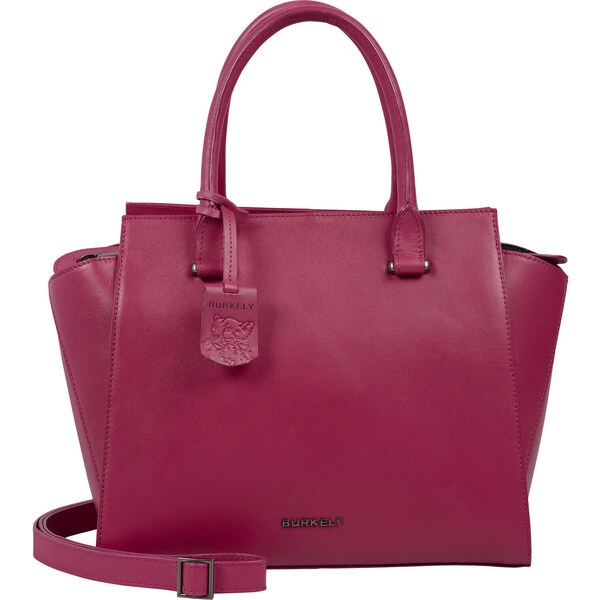 Dámska kožená kabelka Burkely Jenca - ružová 48199743
