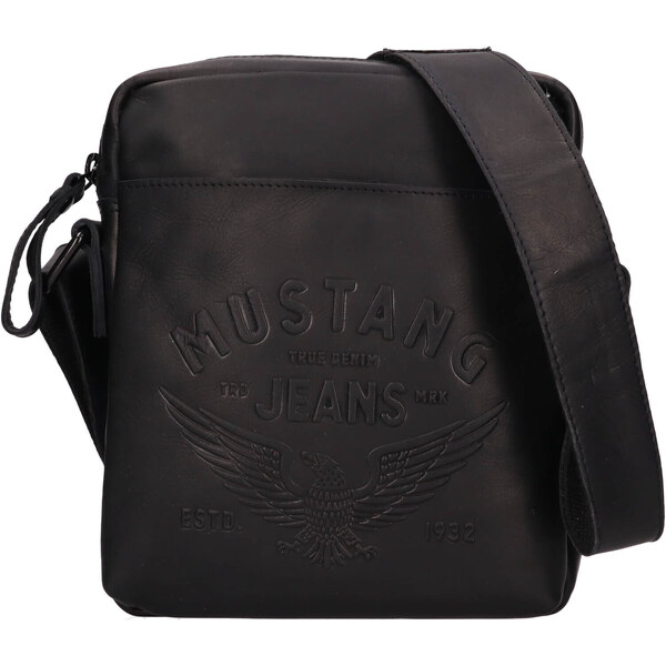 Pánska kožená taška cez rameno Mustang Demos - čierna 48199968