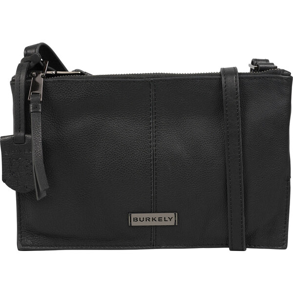 Dámska crossbody kožená kabelka Burkely Nelas - čierna 48200008