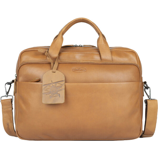 Pánska kožená taška na notebook Sparwell Osberg - koňak 48200216