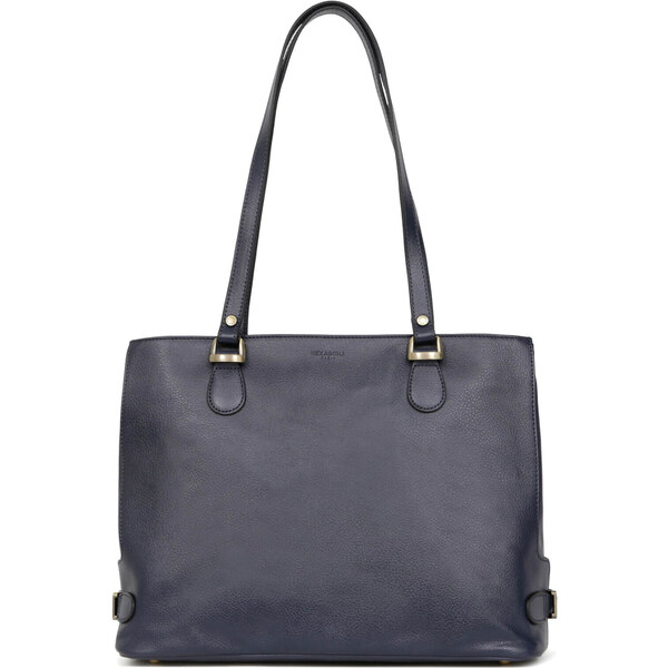 Dámska kožená kabelka Hexagona Malea - tmavo modrá 48200632