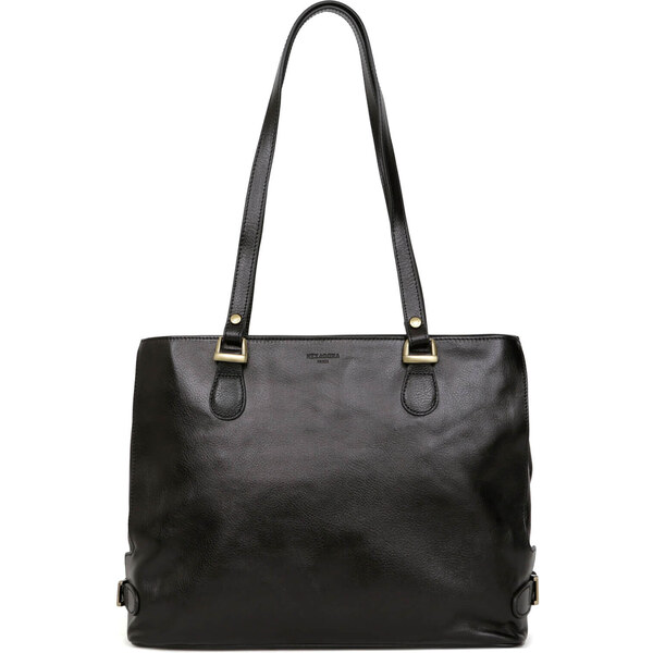 Dámska kožená kabelka Hexagona Malea - čierna 48200633