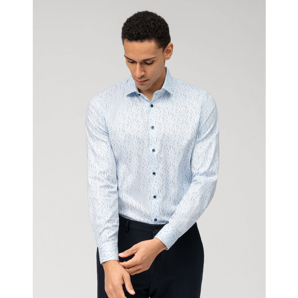 Pánska modrá košeľa OLYMP super slim 48046977