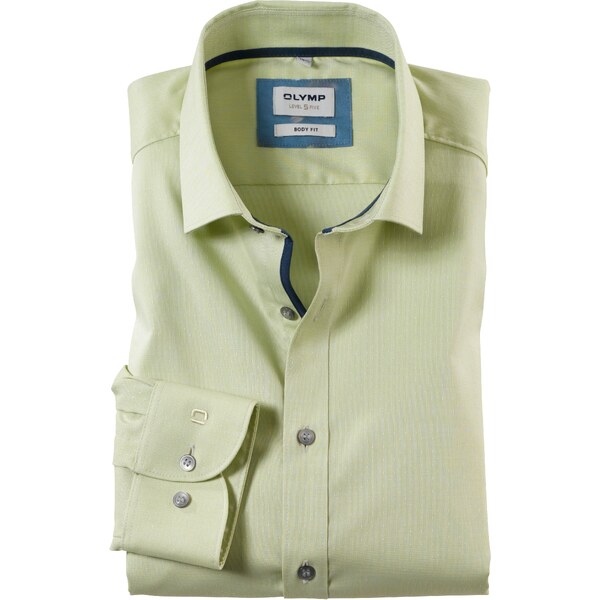 Pánska limetková košeľa OLYMP body fit predĺžený r. 48046940