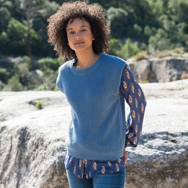 Vesta mohérová na dotyk modrá 044 Blancheporte 48078377