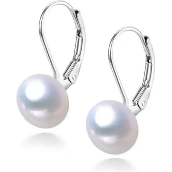 Olivie Strieborné náušnice 9mm PERLA AAA 8238 48119786