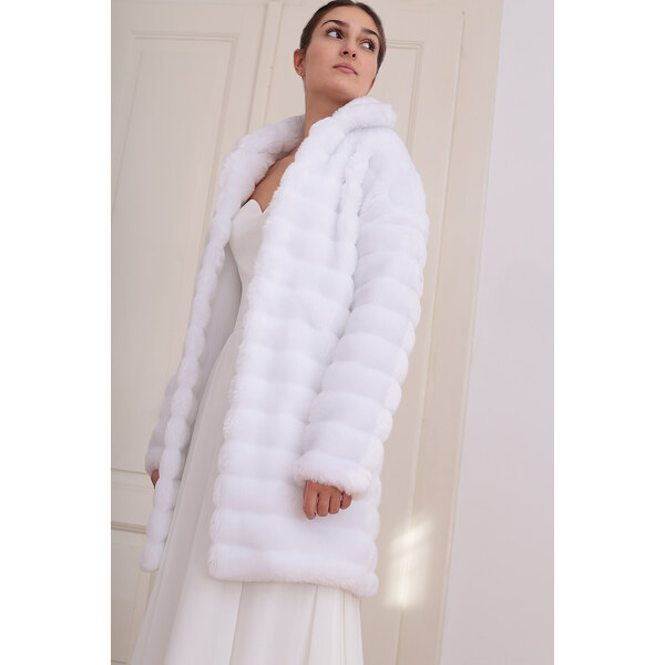 Glara Luxusný kožúšok cez šaty na zimné spoločenské akcie 60175704