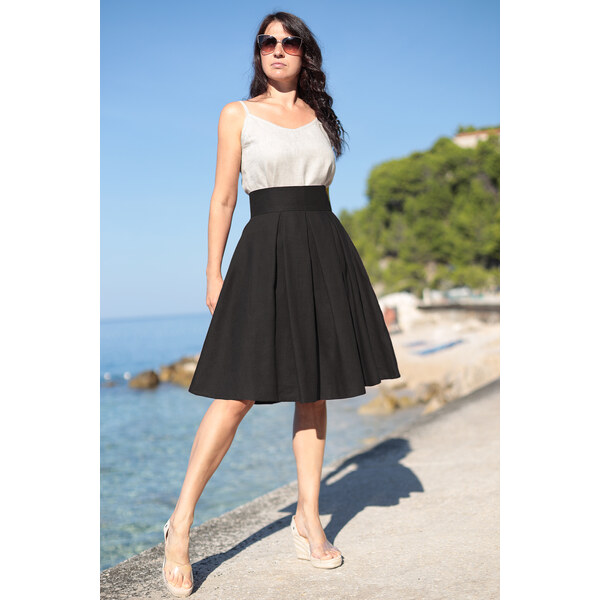 100% lanová jednofarebná sukňa Lotika 48089137