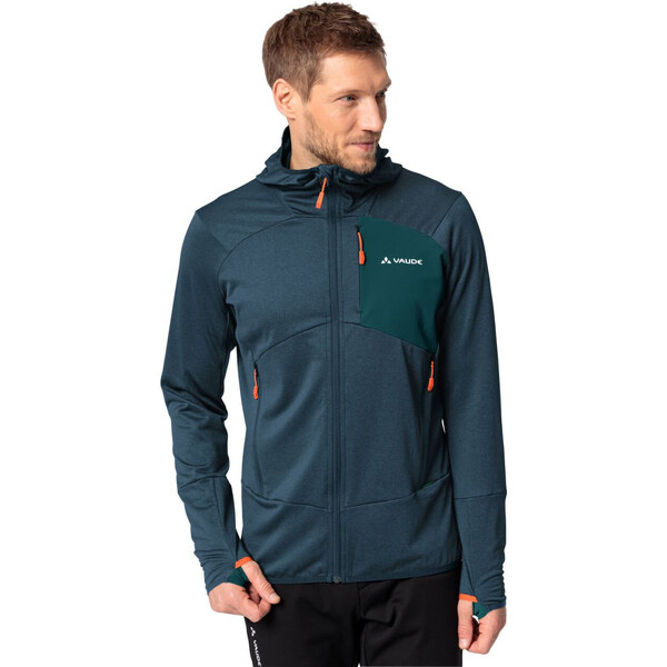 Vaude turistická mikina s kapucňou Monviso Fleece, pánska, tmavomodro 48132069