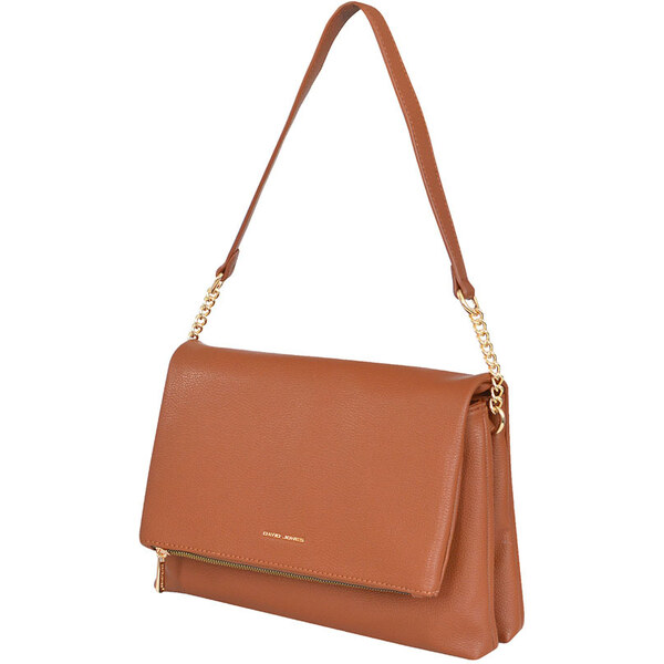 Hnedá praktická kabelka cez plece David Jones LM7958 48136377