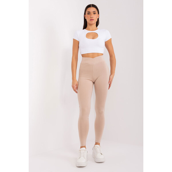 Glara Bavlnené legíny so zaujímavým pásom 48137204