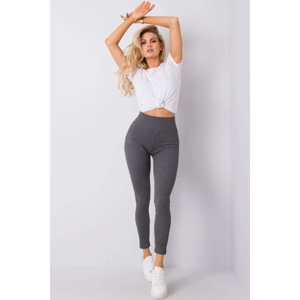 Glara Bavlnené legíny s drobným rebrovaním 48137188