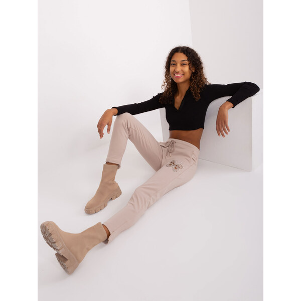 RELEVANCE Sweatpants-RV-DR-8835.10-beige 64664842