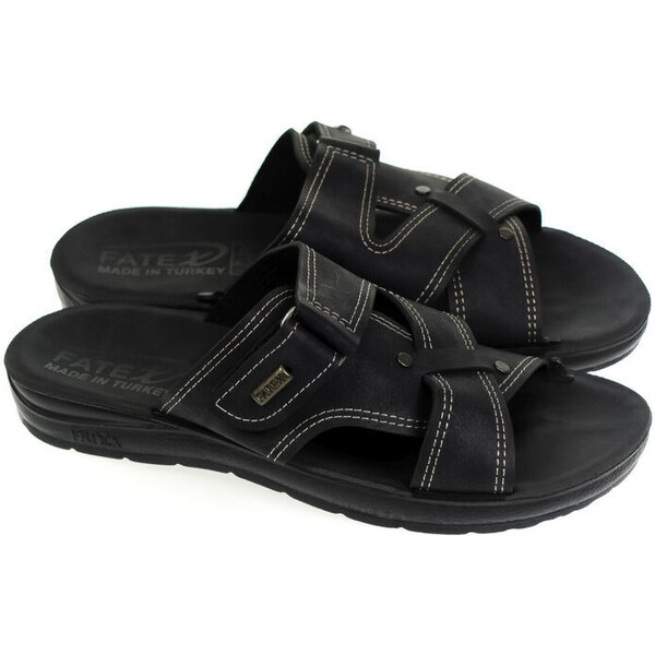 JOHN-C Pánske čierne šľapky GILMOUR 48176486