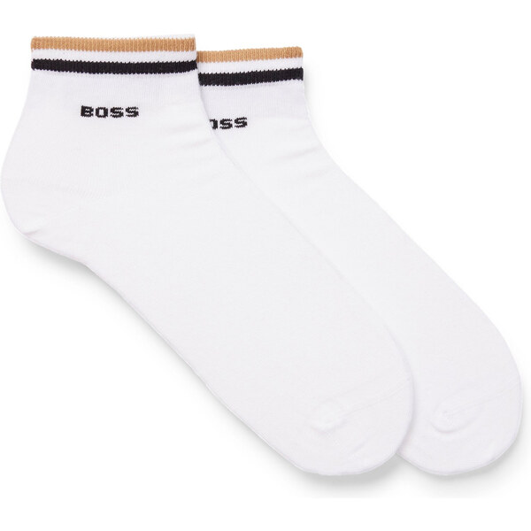 BOSS - 2PACK biele pánske quarter ponožky s logom BOSS 48181871