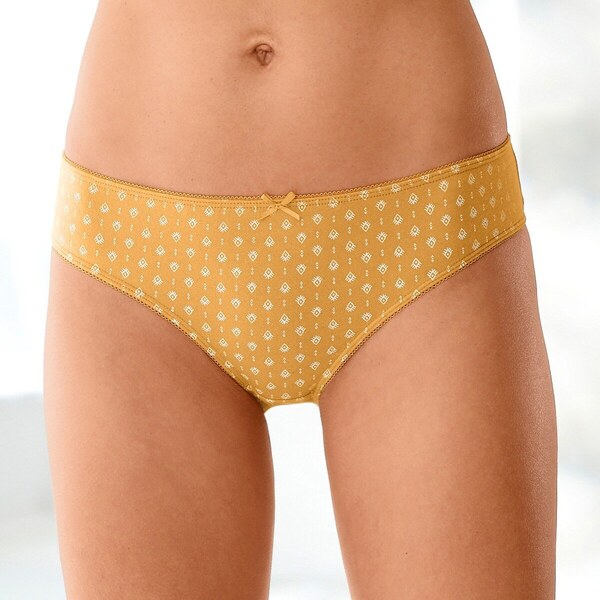 Midi nohavičky s grafickým vzorom, súprava 4 ks čierna/medová 036 48402575