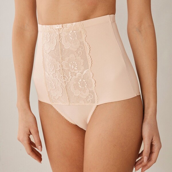 Sťahovacie nohavičky s vysokým pásom z čipky telová 038 Blancheporte 49355536