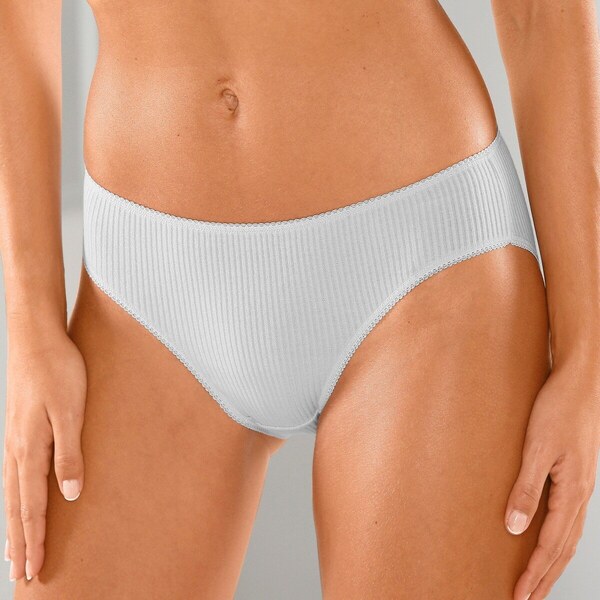 Súprava 6 midi nohavičiek s plochým vrúbkovaním biela 036 Blancheporte 49355539