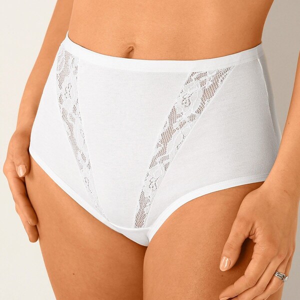 Súprava 4 maxi nohavičiek so zoštíhľujúcim sedlom biela 040 62465597