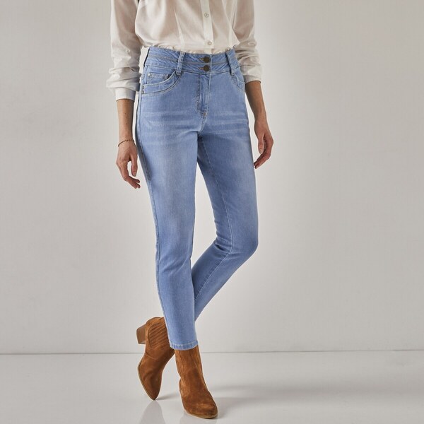 7/8 úzke džínsy zapratá modrá 044 Blancheporte 48518575