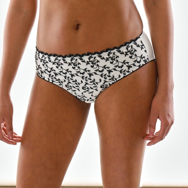 Súprava 2 nohavičiek midi Keokea z vyšívaného tylu slonová kosť/čierna 49355607