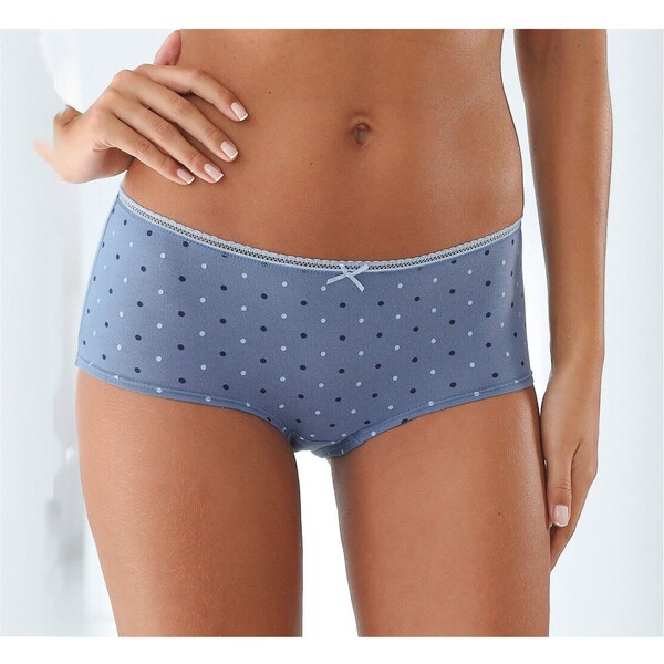 Bavlnené shorty s kvietkami, súprava 4 ks modrá/džínsová 044 49383911