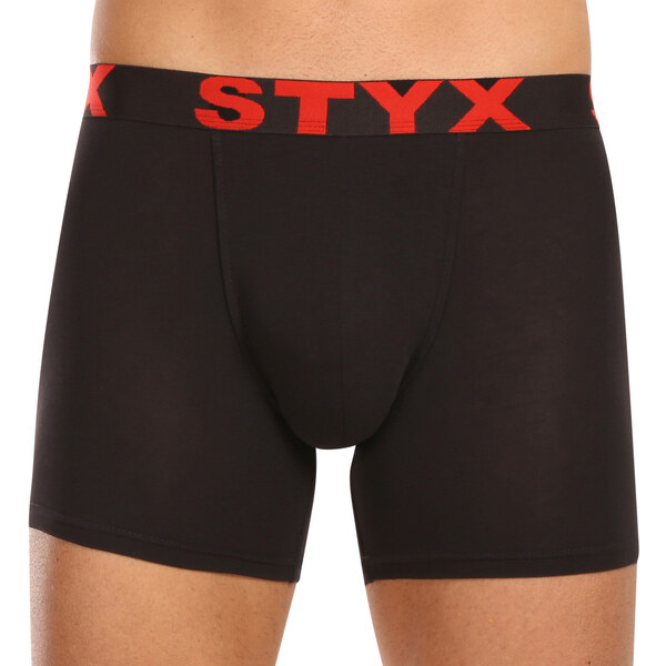 5PACK pánske boxerky Styx long športová guma čierné (5U9602) 48208397
