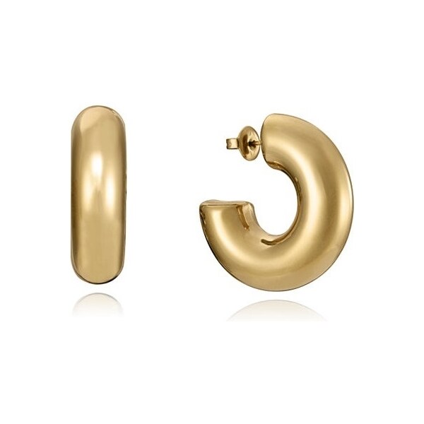 Viceroy Výrazné pozlátené kruhové náušnice Air 14089E01012 66580021