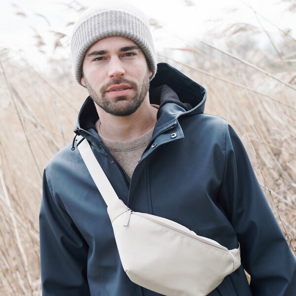 Nepremokavá ľadvinka z recyklovaného polyamidu hnedosivá 000 50072723