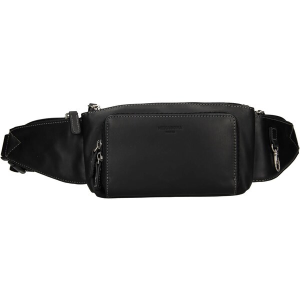 Hexagona Pánske kožené ľadvinka Hexagon Harry - čierna 48226186