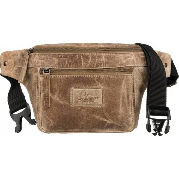 Peterson Béžová kožená ľadvinka [DH] PTN BP-2-HUN 48239220