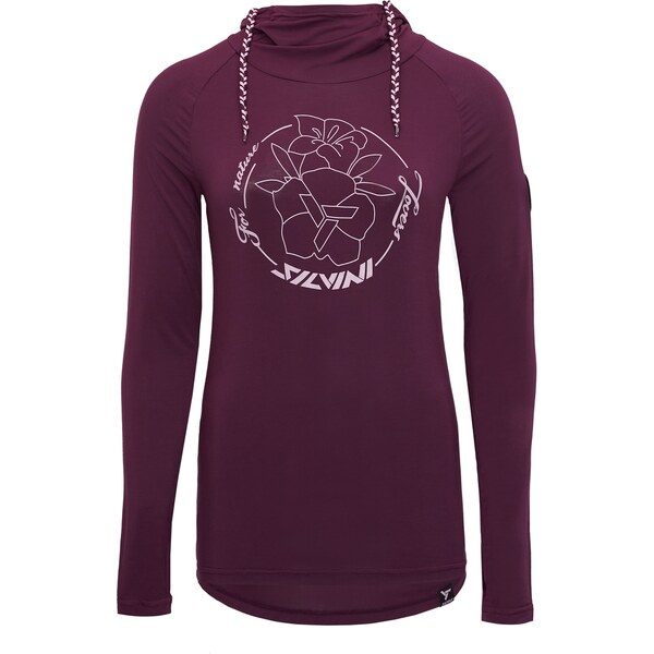 Dámske tričko Silvini Merate vínová/ružová 43195748